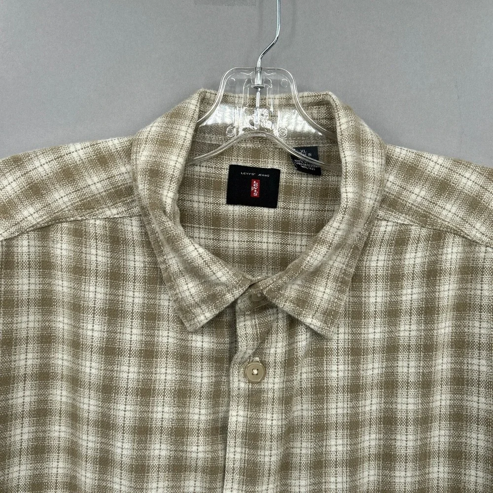 Vintage Levis Shirt Mens XL‎ Workshirt Plaid Button Up Baggy Grunge Skater 90s